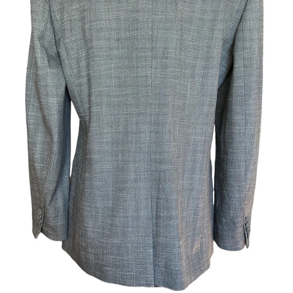 CLUB MONACO Double Breasted Blazer Jacket Gray Aditha Power Tailored, Size 12 - Picture 10 of 16